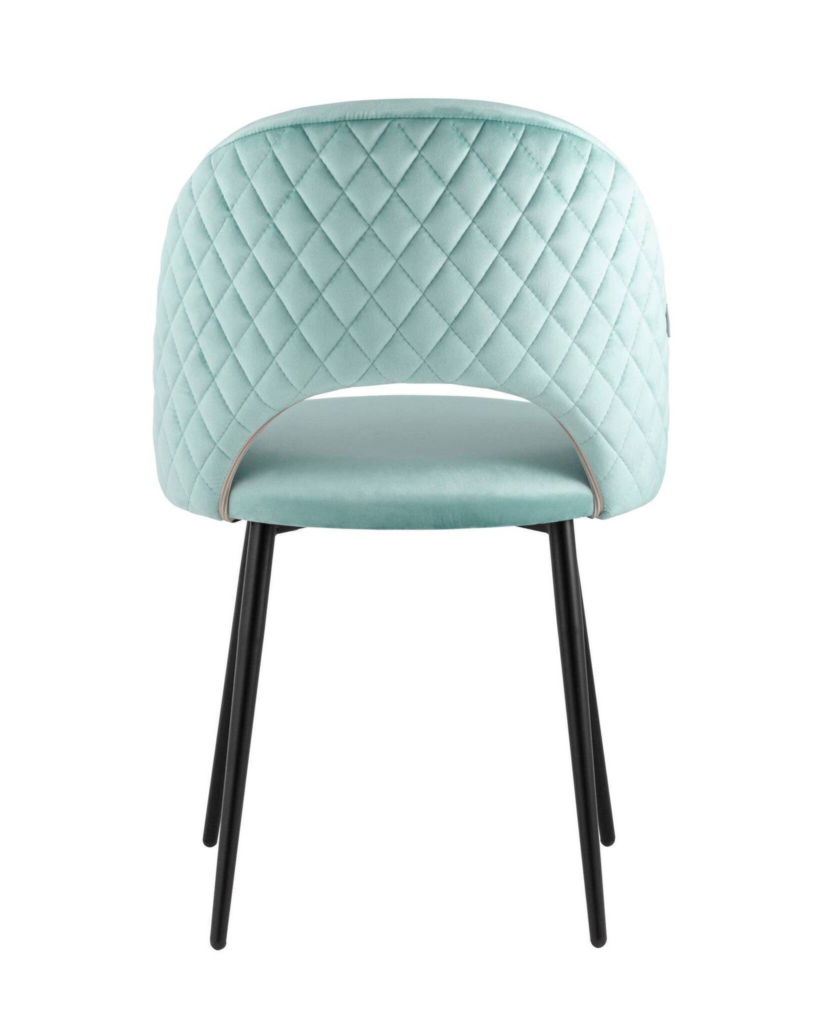 Стул Меган велюр с ромбами пыльно-голубой Stool Group