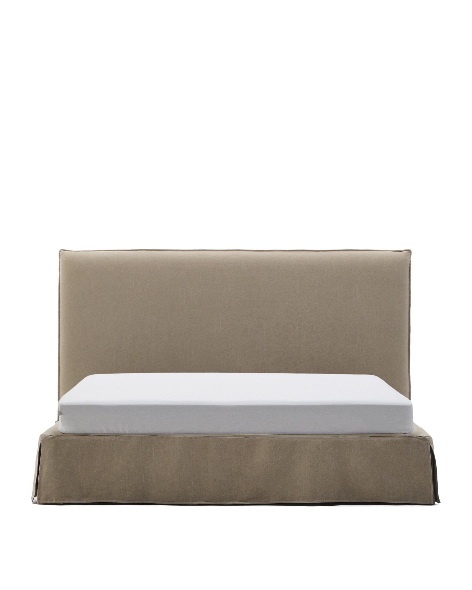 Кровать Jaira серо-коричневого цвета со съемным чехлом для матраса 180 x 200 La Forma (ex Julia Grup)