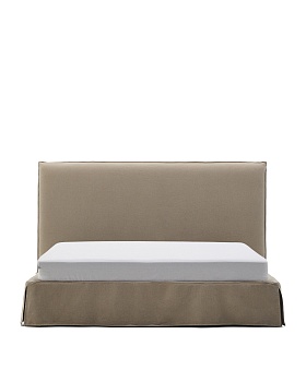 Кровать Jaira серо-коричневого цвета со съемным чехлом для матраса 180 x 200 La Forma (ex Julia Grup)
