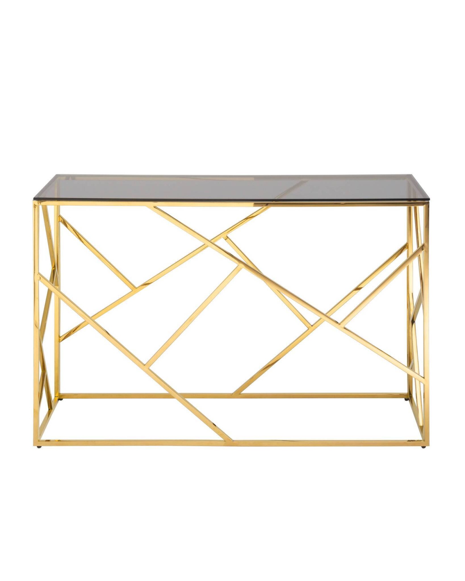 Консоль АРТ ДЕКО 120х40 золото стекло smoke Stool Group