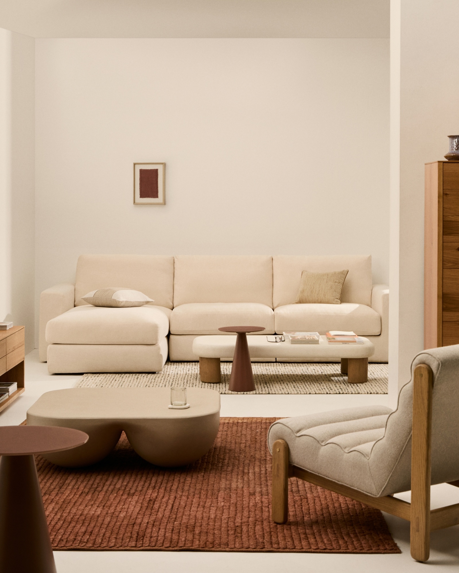 Alea 4-местный модульный диван с левым шезлонгом и съемным чехлом 310 см La Forma (ex Julia Grup)