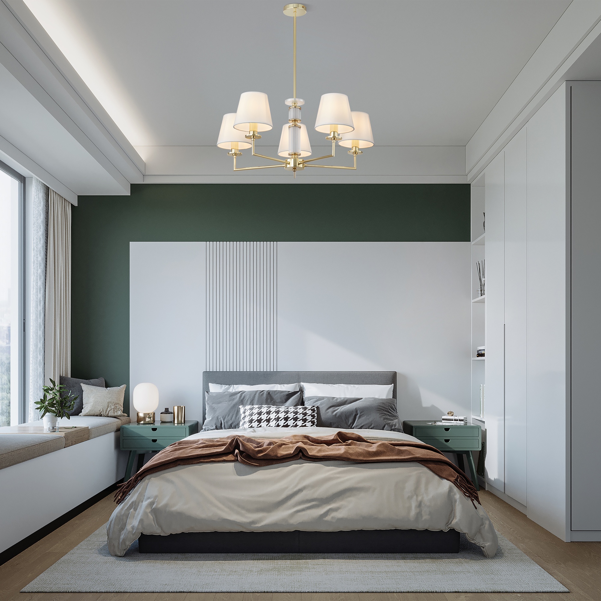 Люстра с плафонами 344401/5 NGD Arte Milano