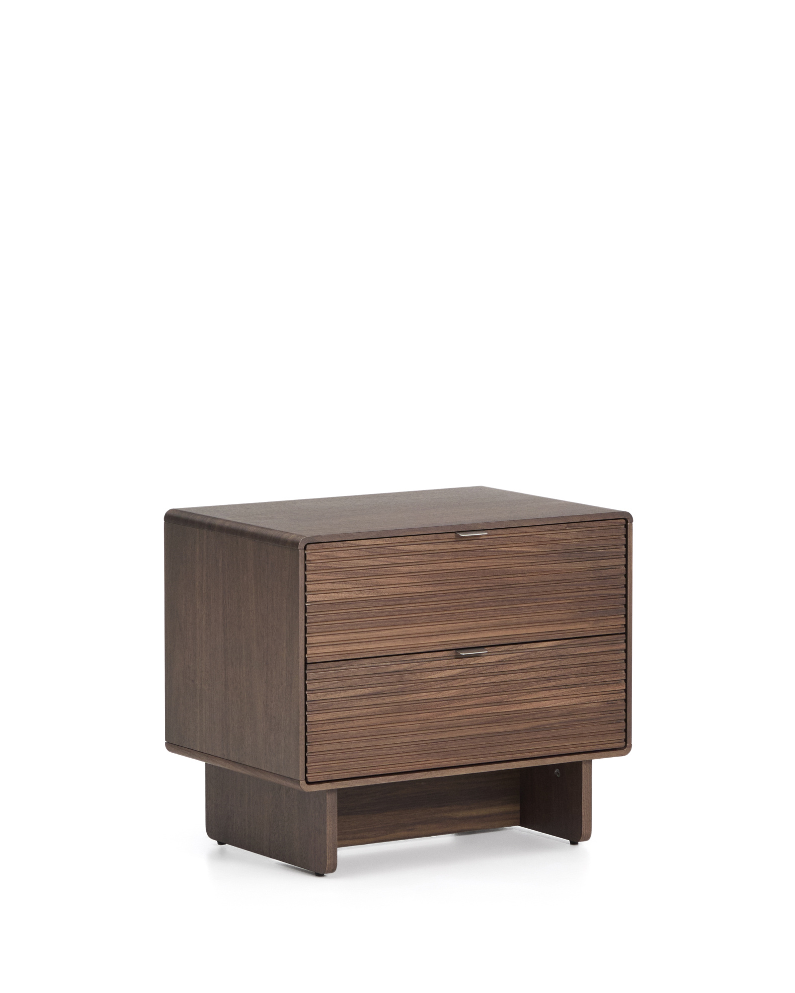 Прикроватная тумбочка Norlen с 6 ящиками шпон ореха 60 x 52 см La Forma 463581