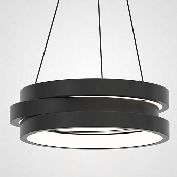 Подвесной кольцевой светильник GALO  D42,5 Black by ImperiumLoft
