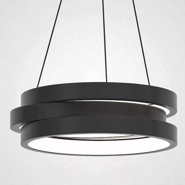 Подвесной кольцевой светильник GALO  D42,5 Black by ImperiumLoft