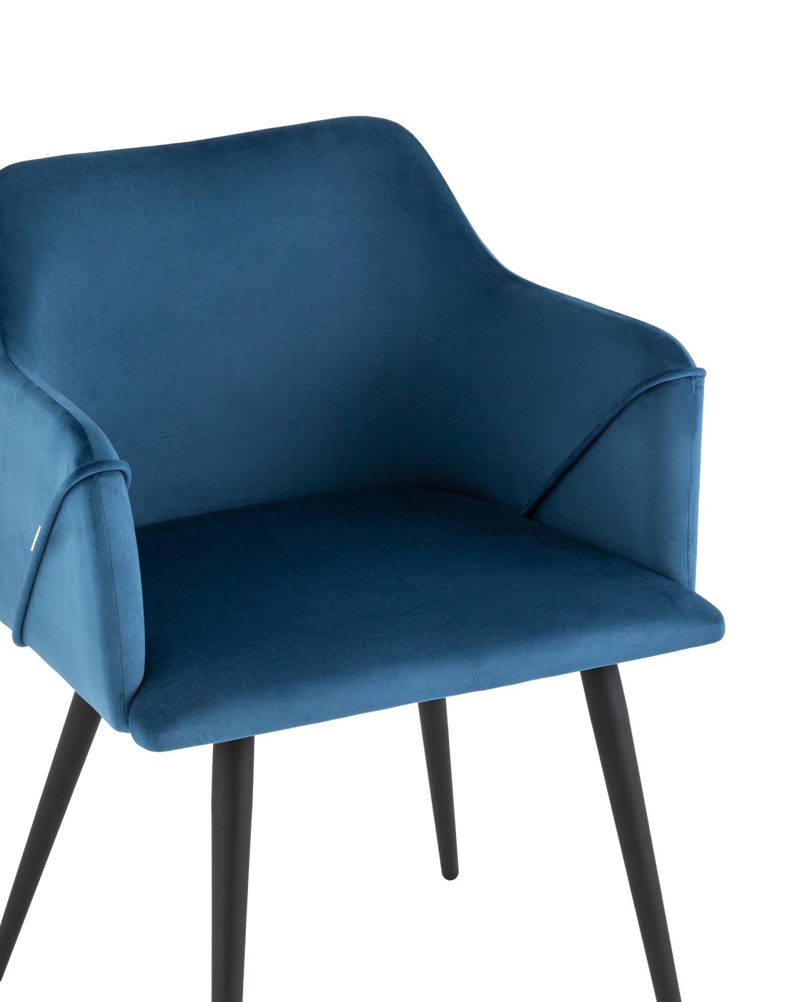 Стул с подлокотниками Джоэл велюр синий Stool Group