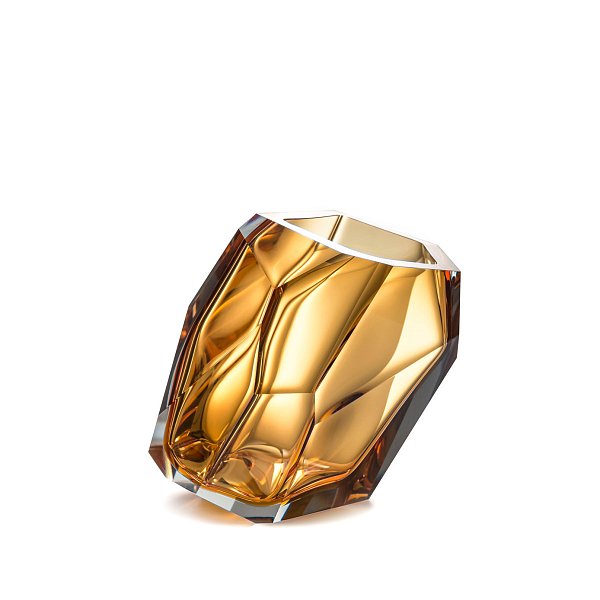 Ваза LASVIT Crystal rock Small amber