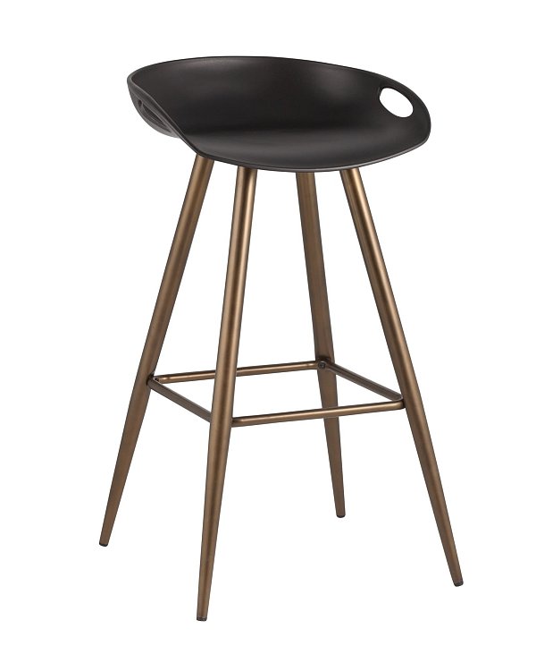 Стул барный Флэш черный, бронзовые ножки Stool Group