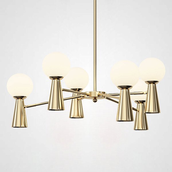 Потолочная люстра ABELINA L12 Gold White by ImperiumLoft