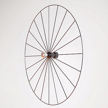 Бра Wheel 90 cm черный + цоколь 20 cm черный Aromas del Campo