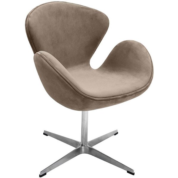 Кресло SWAN CHAIR латте, искусственная замша Bradex Home FR 0656