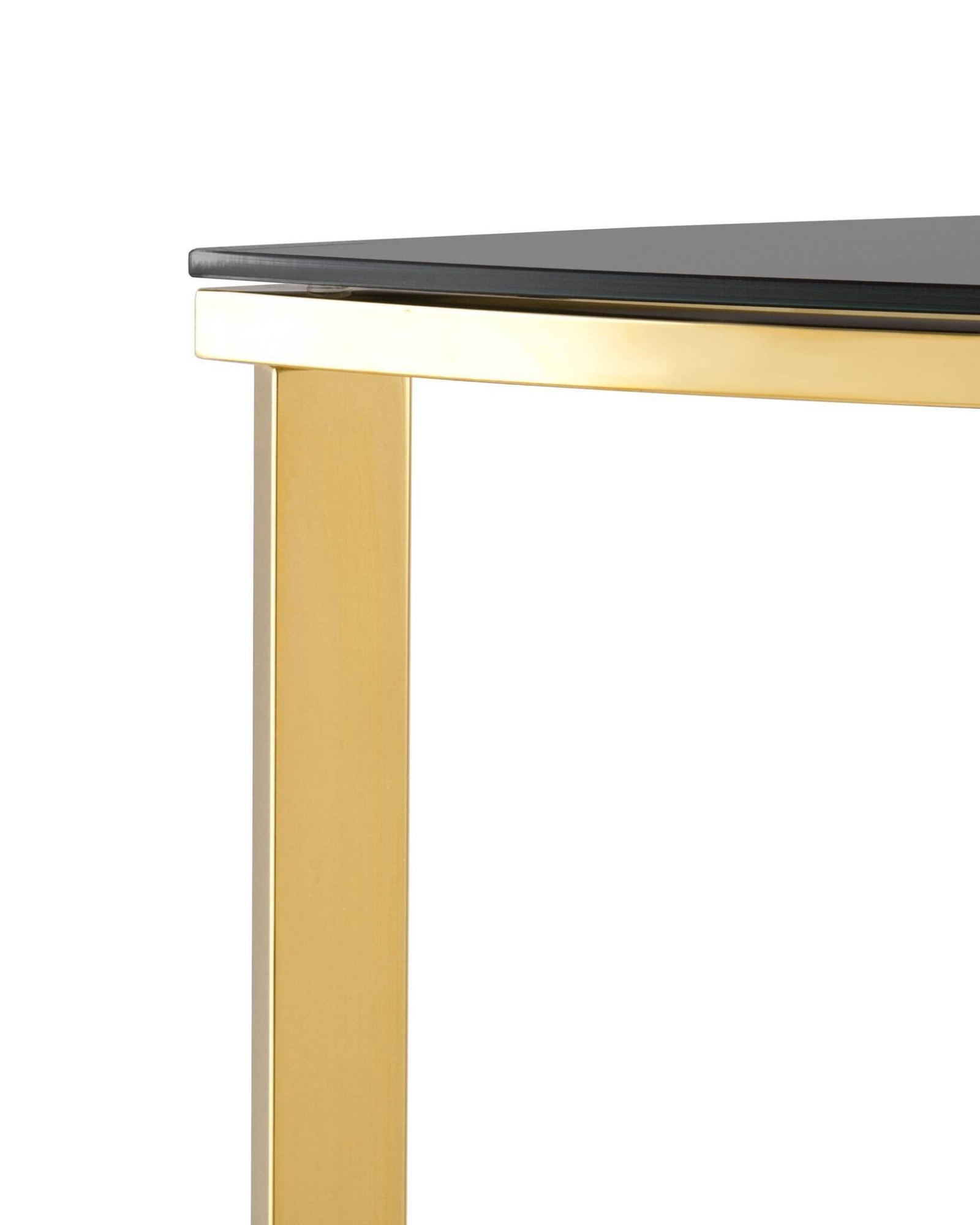 Консоль полукруглая АЛЬБА 115*30 золото стекло черное Stool Group