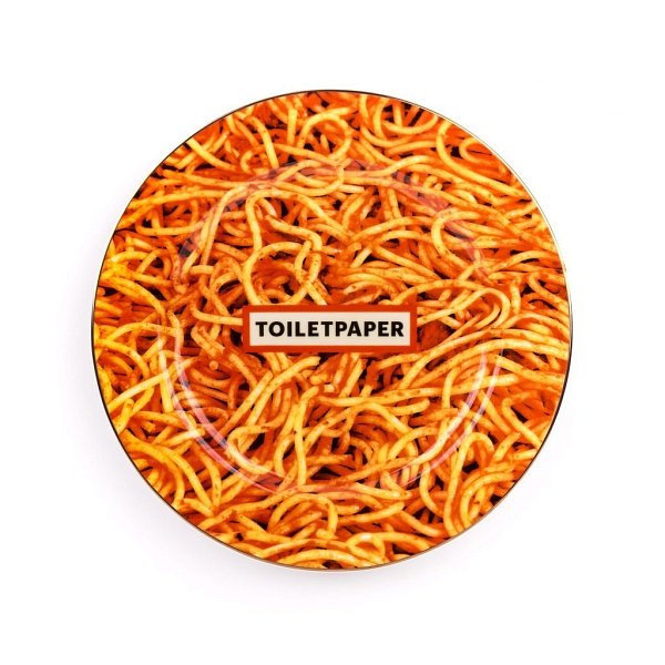 Тарелка Seletti Spaghetti Gold Border 16933
