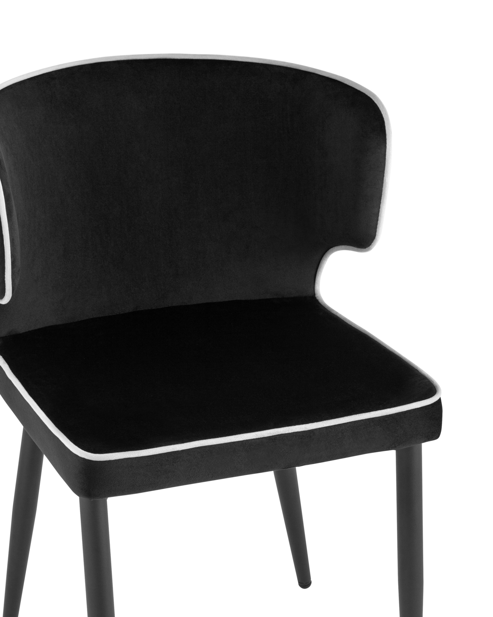 Стул Матео с кантом велюр черный Stool Group