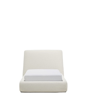 Кровать Martina со съемным чехлом из шенилла цвета экрю 90 x 200 La Forma (ex Julia Grup)