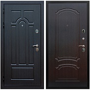 Дверь входная Graf Эврика МДФ 10 мм ФЛ-58 Венге / МДФ 6 мм ФЛ-140 Венге