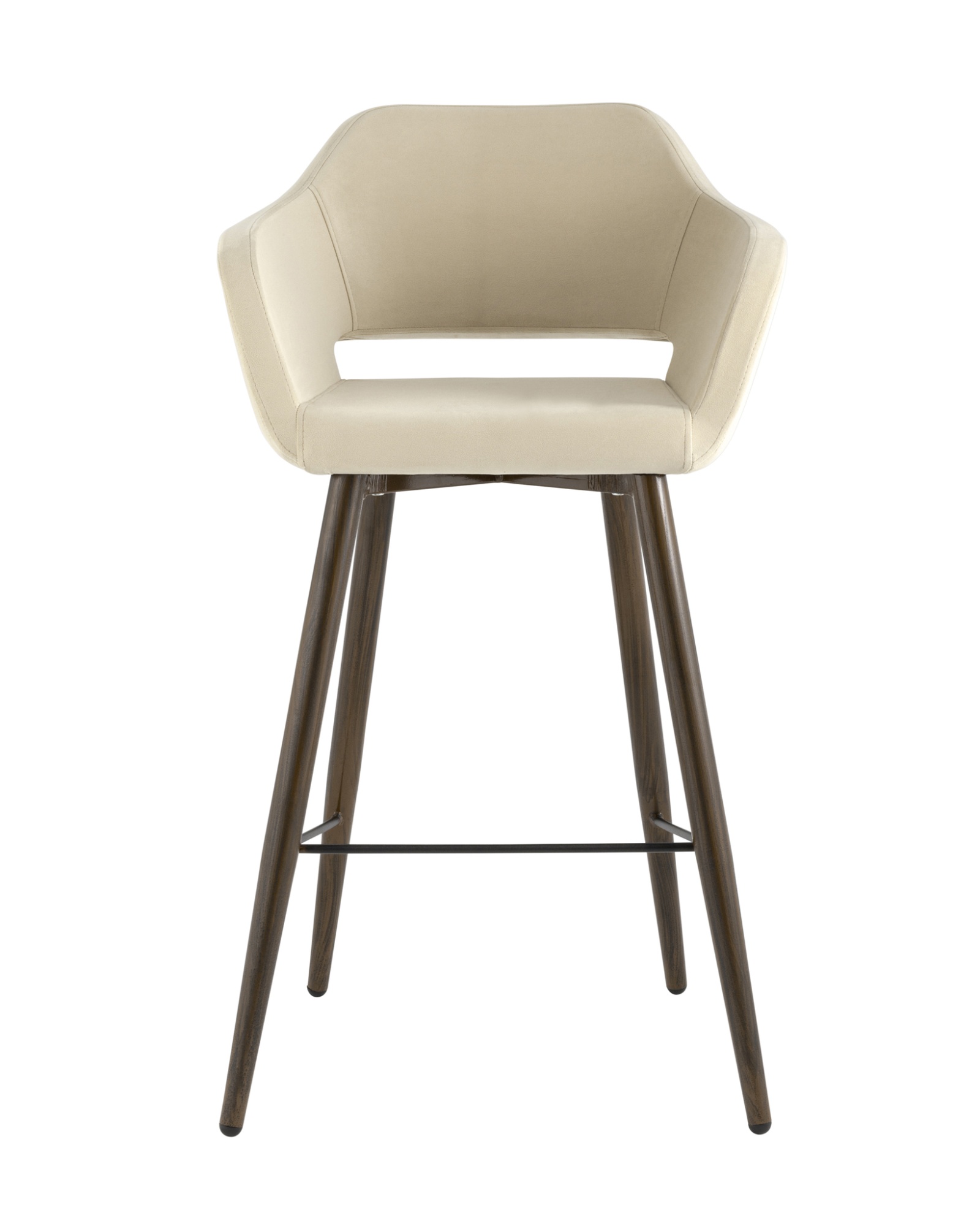 Стул барный Саймон велюр бежевый Stool Group