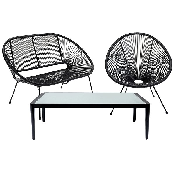 Комплект уличной мебели Acapulco Mono Black KARE 43986