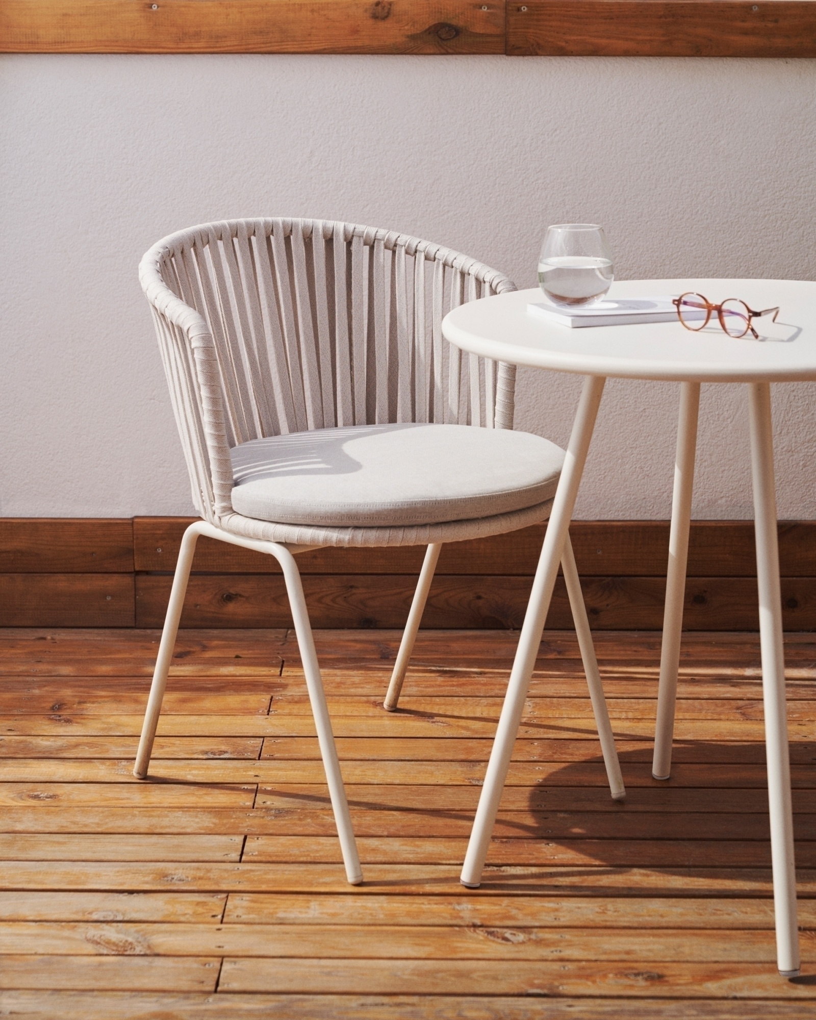 Saconca Садовый стул из шнура и стали с серой окраской La Forma (ex Julia Grup)