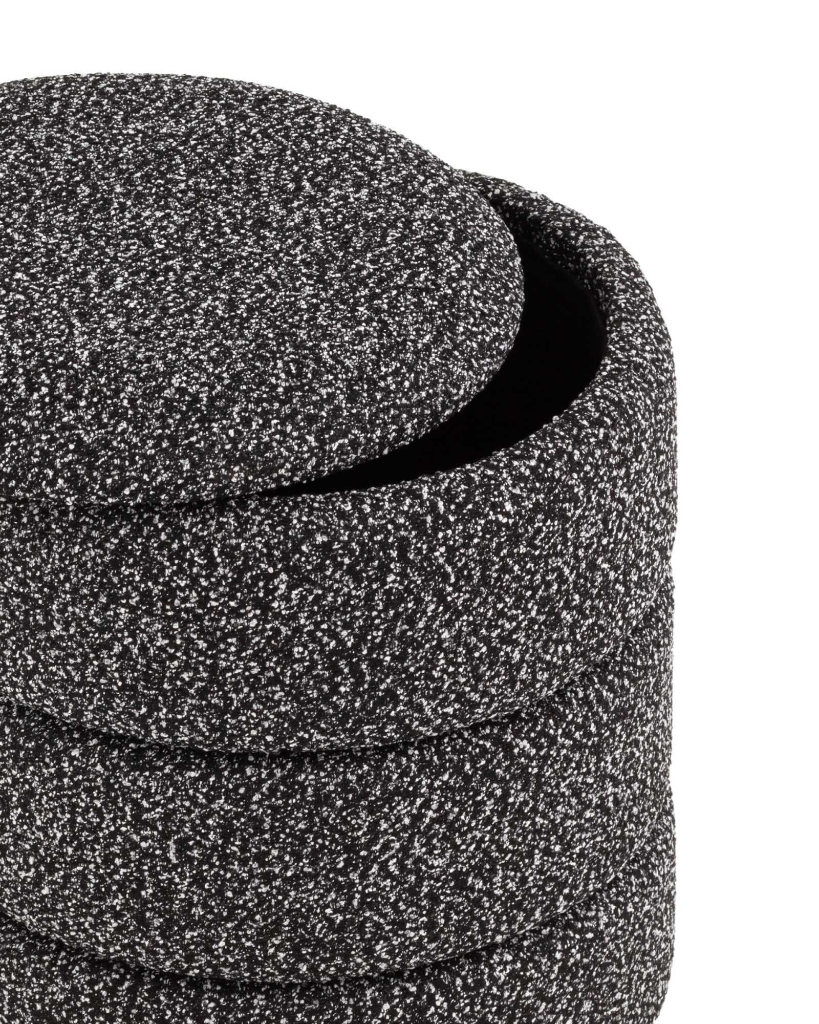 Пуф с ящиком Hive XS букле черный меланж Stool Group