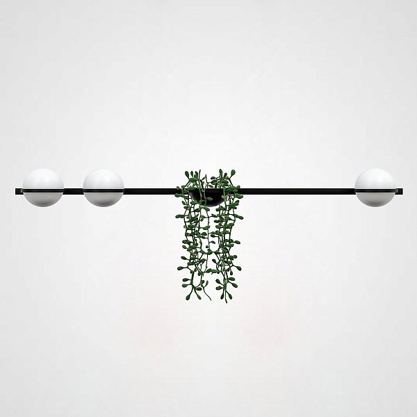Бра Palma Wall Lamp 3 Шара + 1 Вазон Горизонтальная By Imperiumloft