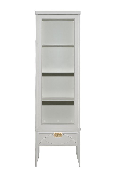 Шкаф-витрина 1 стеклянный фасад с тумбой прикроватной с 1-м ящиком Garda Decor 151SV-000020