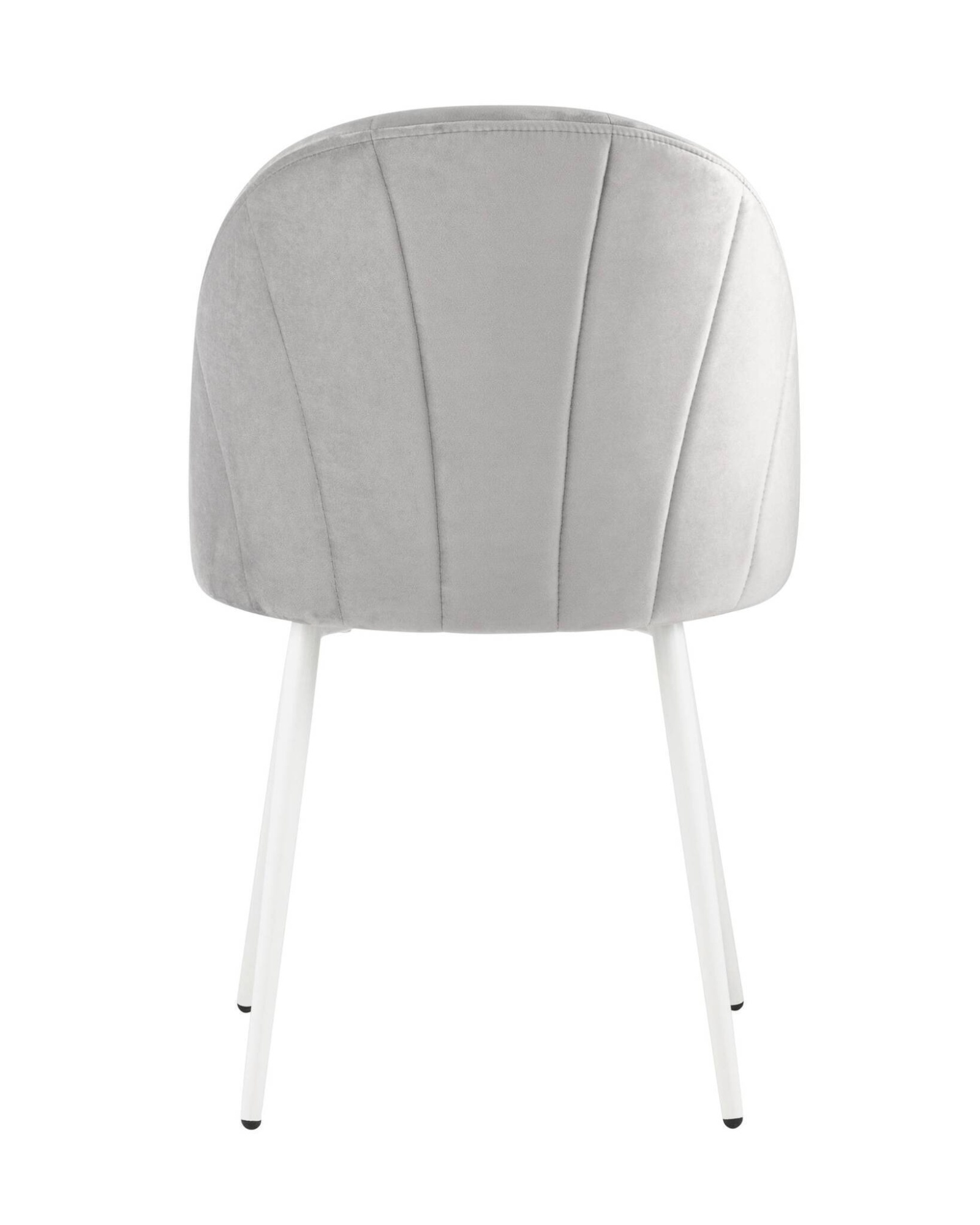 Стул Логан велюр светло-серый белые ножки Stool Group