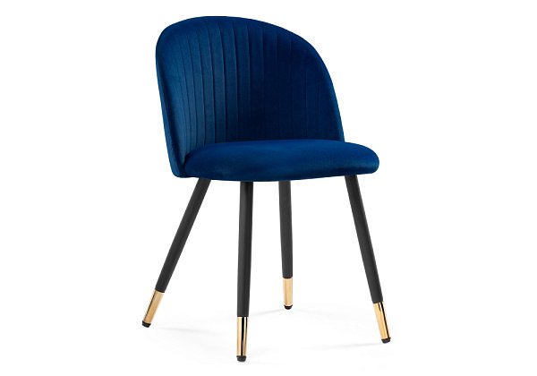 Стул Woodville Gabi dark blue / black / gold 15349