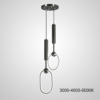 Подвесной светильник RING DUO B Black Трехцветный свет by ImperiumLoft