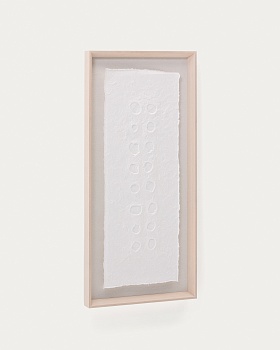 Olvin Абстрактная картина на белой бумаге с рельефным рисунком La Forma (ex Julia Grup)