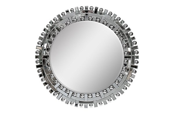Зеркало круглое в раме с зеркальными вставками Garda Decor 50SX-9243