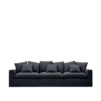Nora Диван 4-х местный со съемным чехлом серо-антрацитовый из льна и хлопка La Forma (ex Julia Grup)