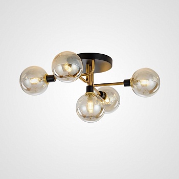 Подвесная люстра NEXO 5 Янтарь, Золото by ImperiumLoft