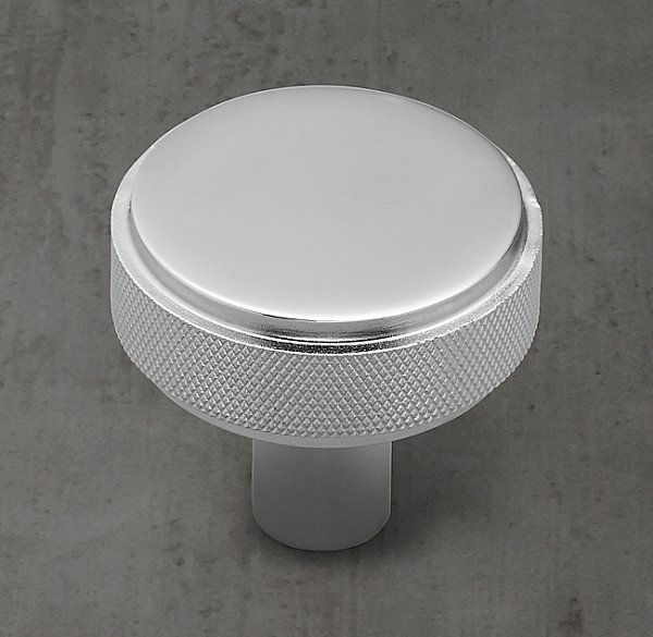 Ручка-кнопка Restoration Hardware Lambeth Knurled d.3.8 Polished Chrome