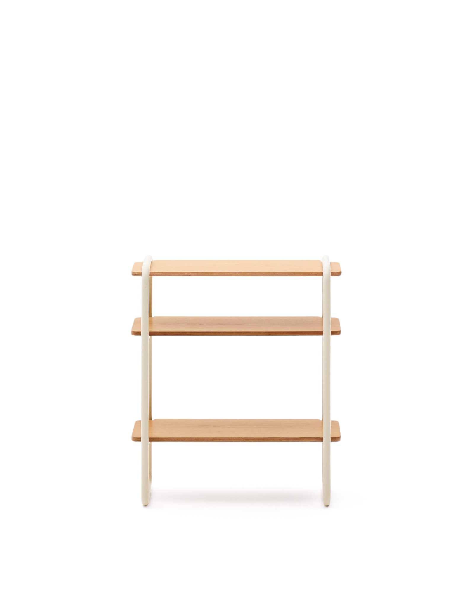 Стеллаж из ясеневого шпона цвета Tinn с бежевой металлической конструкцией, 70 x 60 La Forma (ex Julia Grup)