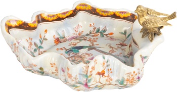 Блюдо с птичкой Glasar C799HC/HX0204C