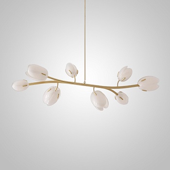 Реечный, рядный светильник LILLY L White by ImperiumLoft