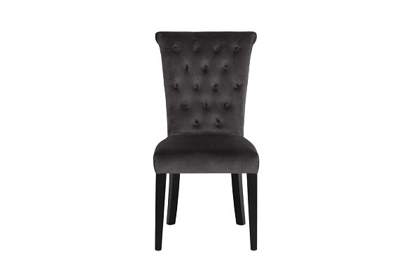 Стул велюровый серый с кольцом Garda Decor 597-2K-СЕРЫЙ-Riv96