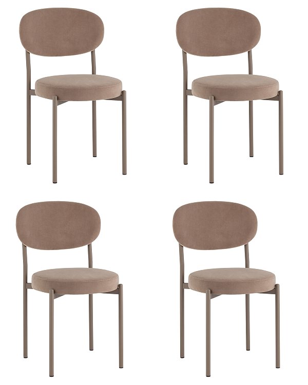 Стул Бриф SN велюр капучино каркас капучино муар, 4шт./уп. Stool Group