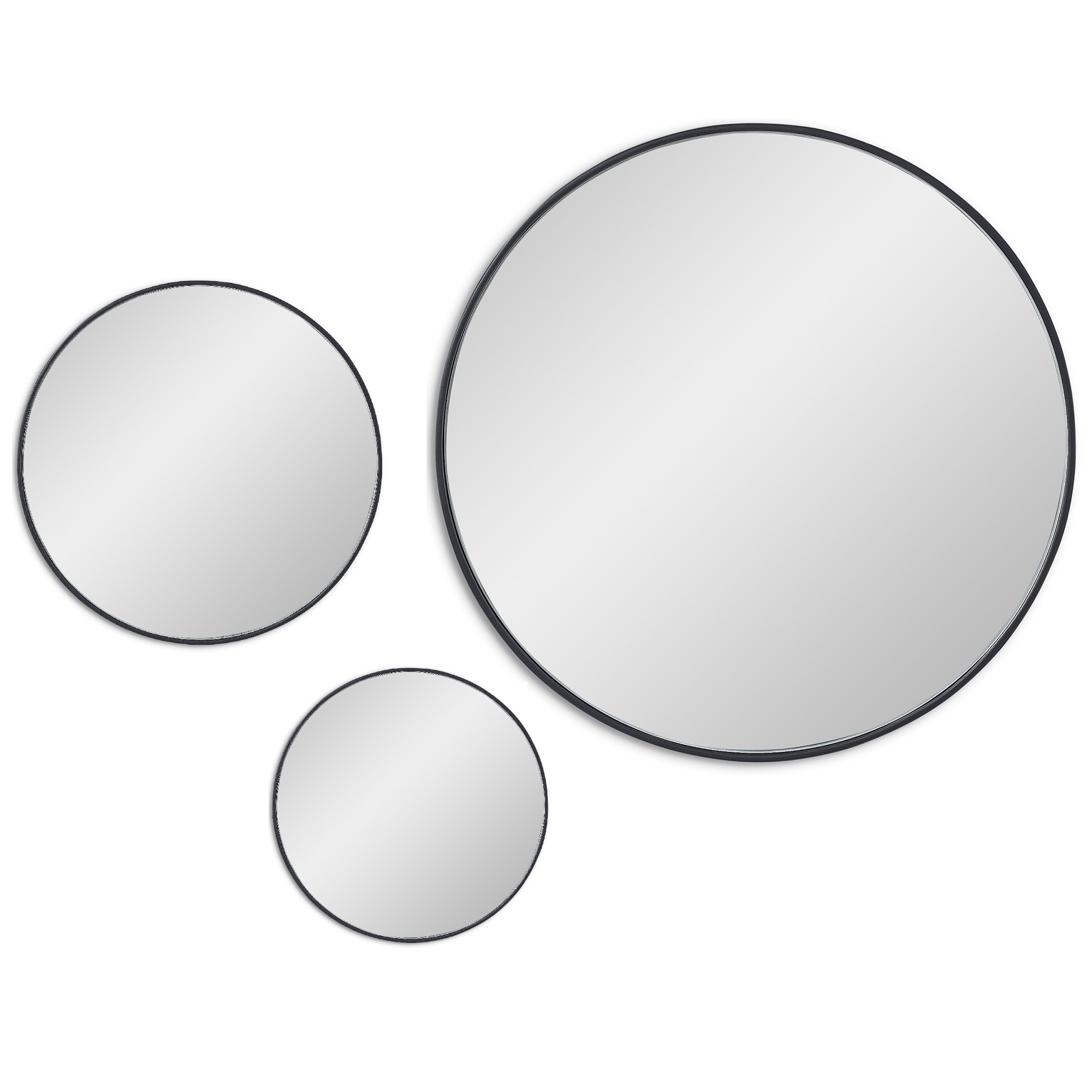 Jupiter Black Сет из 3-х зеркал Ø70, Ø40, Ø30 см Art-Zerkalo SM017BL