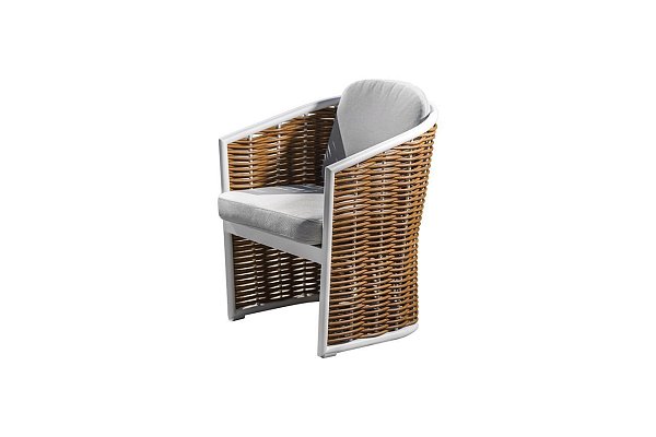 Кресло "Мэвис" уличное белое Garda Decor 39AR-KRES-403
