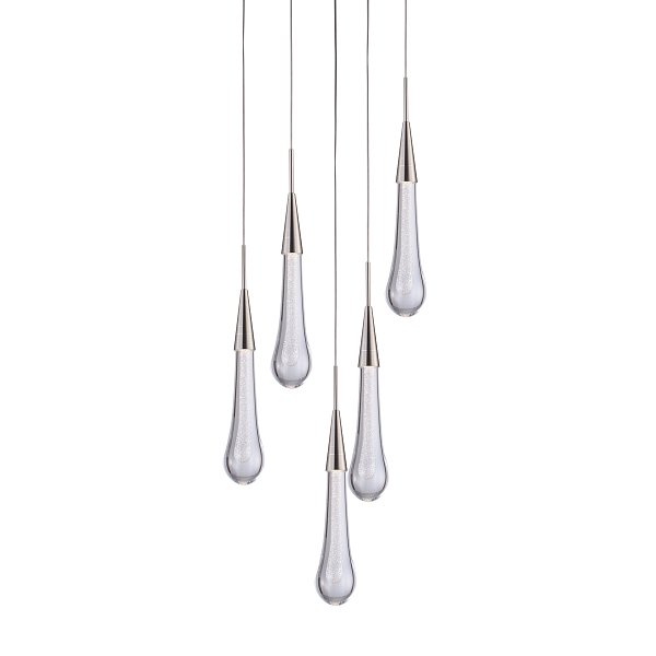 Подвесной светильник Delight Collection Pour 5A satin nickel