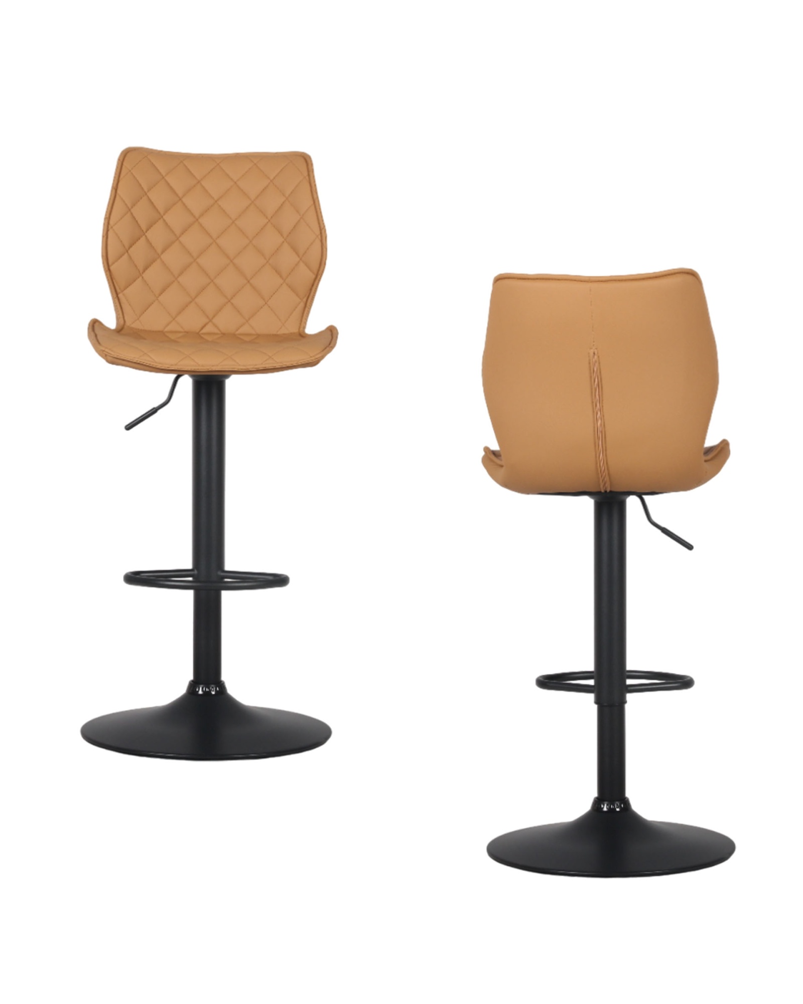 Стул барный Dome экокожа коричневый 2 шт Stool Group