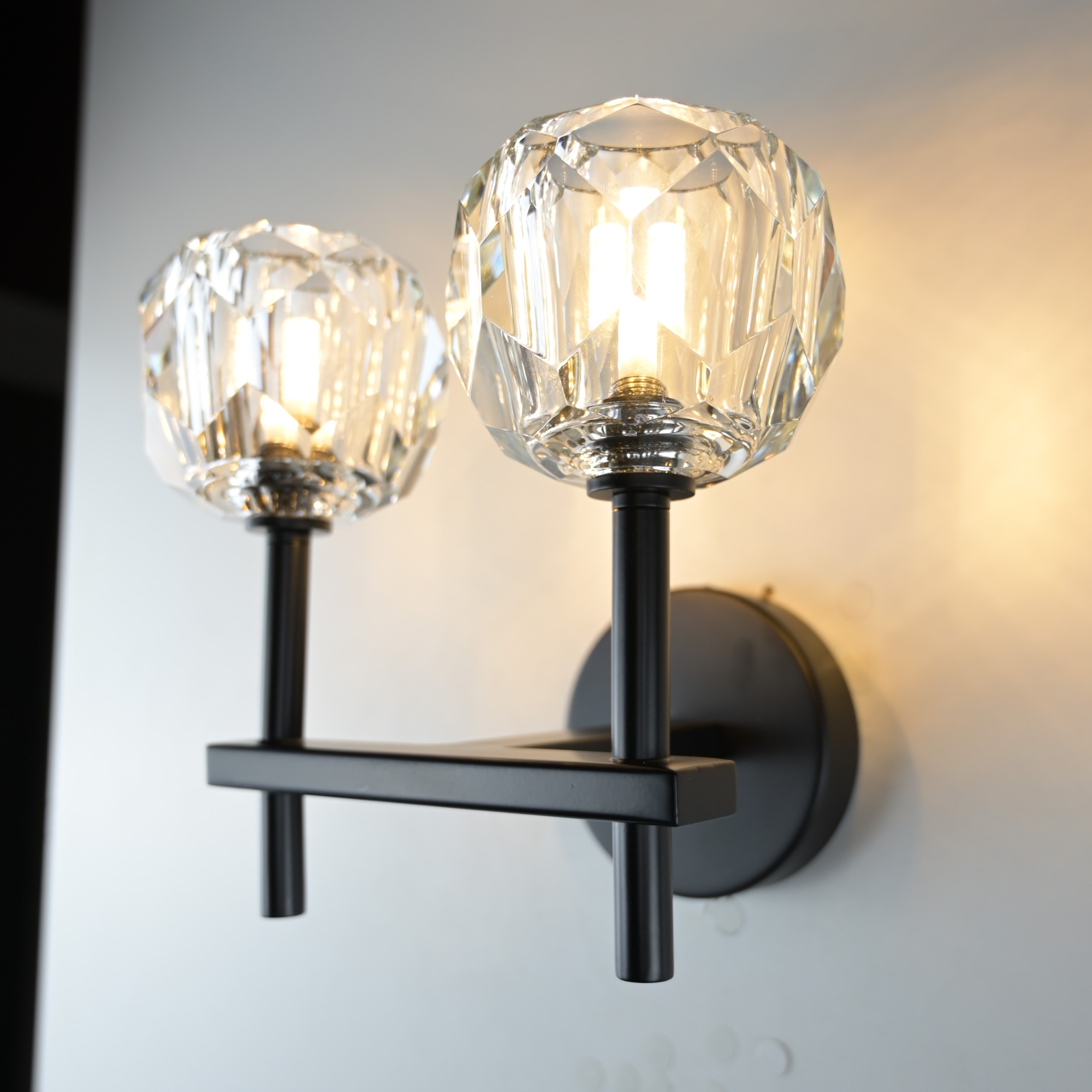 Бра Rh Boule De Cristal Double Sconce Brass Черный By Imperiumloft