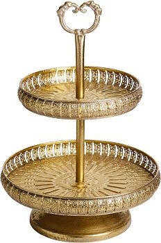 Блюдо сервировочное двухъярусное Эфиопия Glasar 57-246