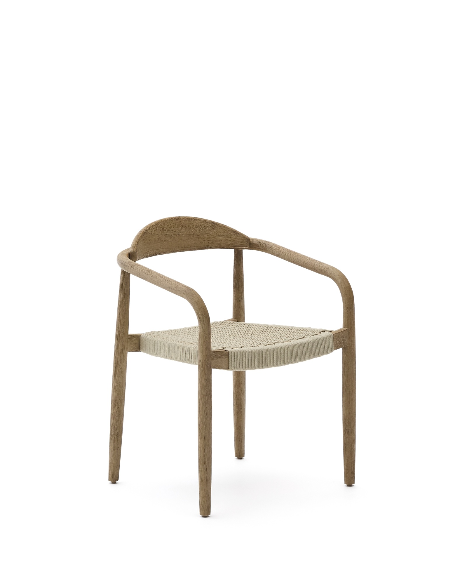 Уличный стул Nina из 100% массива акации и веревки цвета экрю La Forma (ex Julia Grup)