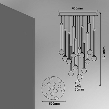 Подвесной светильник BAST MORE L13 Планка by ImperiumLoft
