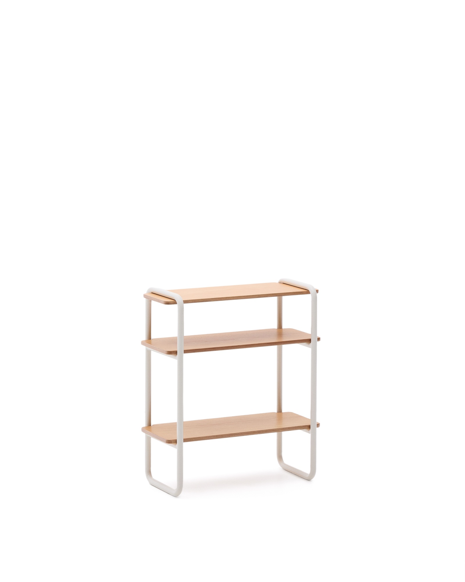 Стеллаж из ясеневого шпона цвета Tinn с бежевой металлической конструкцией, 70 x 60 La Forma (ex Julia Grup)
