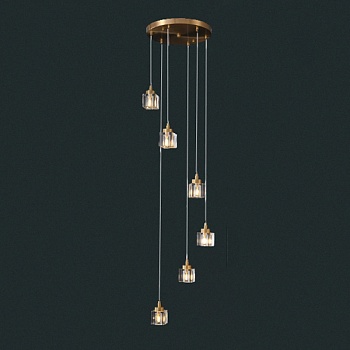 Подвесной светильник DORA MORE L6 Диск by ImperiumLoft