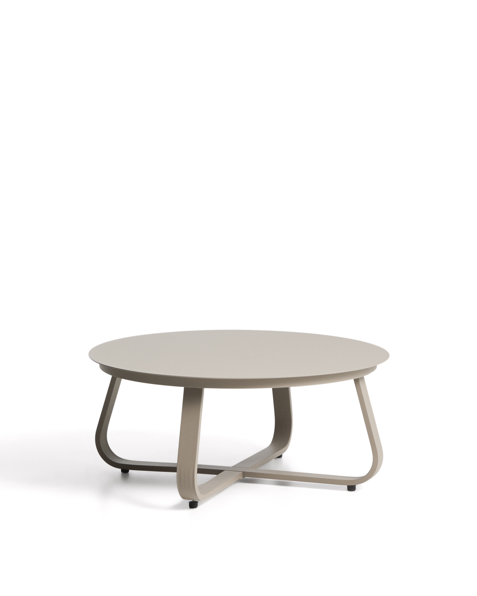 Уличный столик Tamaris из алюминия цвета таупе Ø80 см La Forma 482646